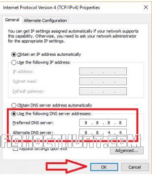 Thay đổi địa chỉ DNS Server