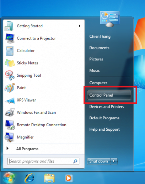 Dùng Control Pannel để tắt Update Windows 7