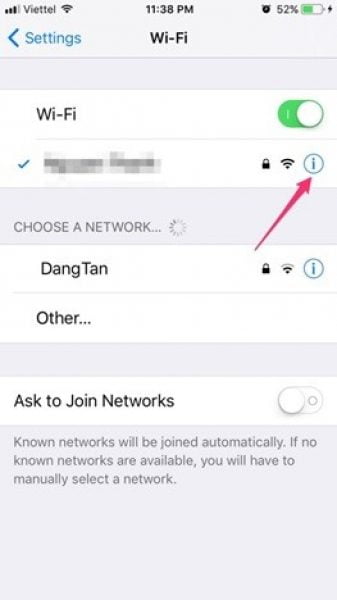 Cách đổi DNS iOS