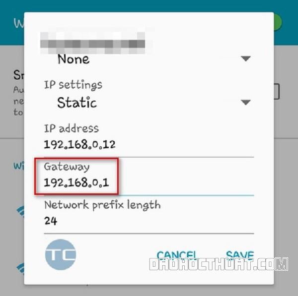Cách tìm ra IP modem trên Android