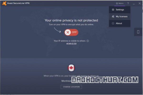 Điền key Avast Secureline VPN mới nhất