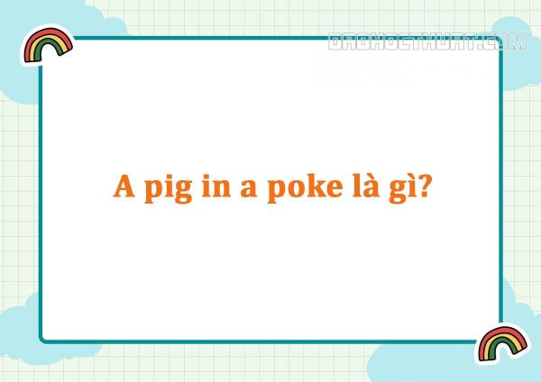 a pig in a poke là gì